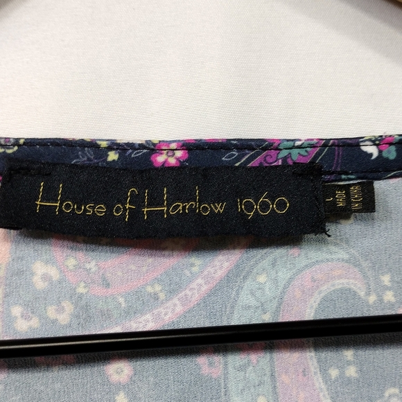 Revolve House of Harlow 1960 Paisley Marseille Top Women's L Multicolor Boho - Picture 11 of 12